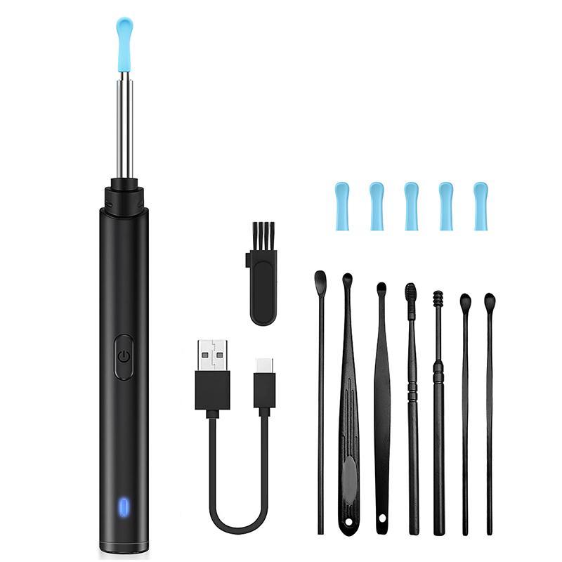 Intelligent Visual Ear Cleaner with Camera, 1 Set USB Rechargeable Earwax Removal Tool, Earwax Removal Tool Kit for Humans & Pets