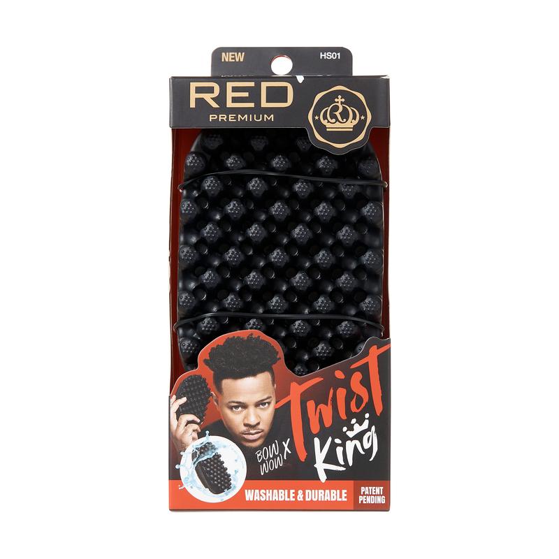 RED BY KISS Bow Wow X Twist King Twist Styler Brush for Curly, Coiled, 4C Hair, Afro Curl Sponge Racket, Premium Luxury Styling Twist Brush