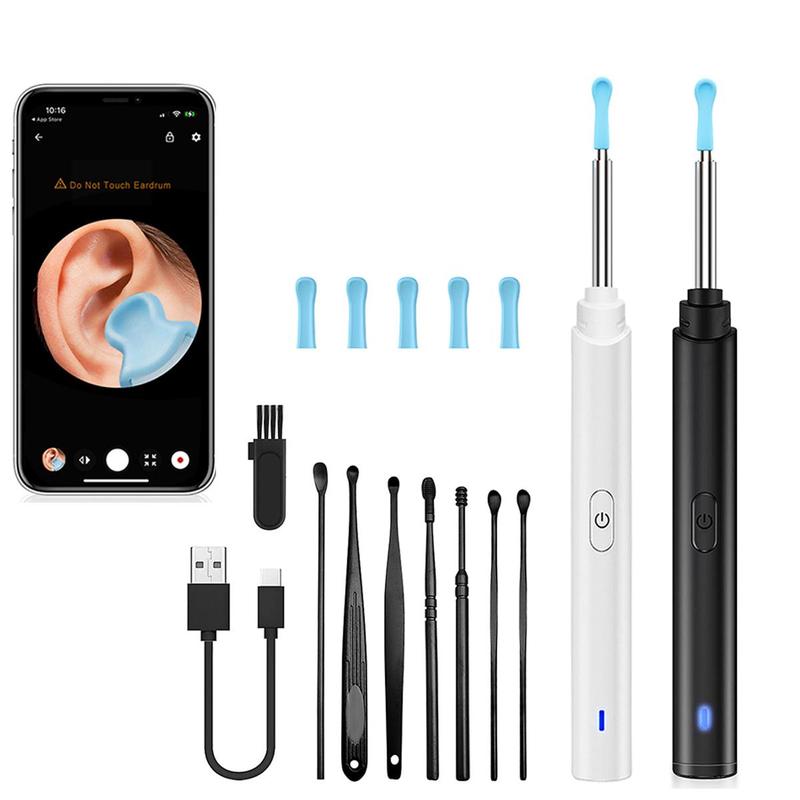 Intelligent Visual Ear Cleaner with Camera, 1 Set USB Rechargeable Earwax Removal Tool, Earwax Removal Tool Kit for Humans & Pets