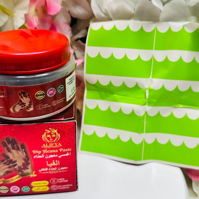 Cherry Red henna  dip henna paste Fragrance Free