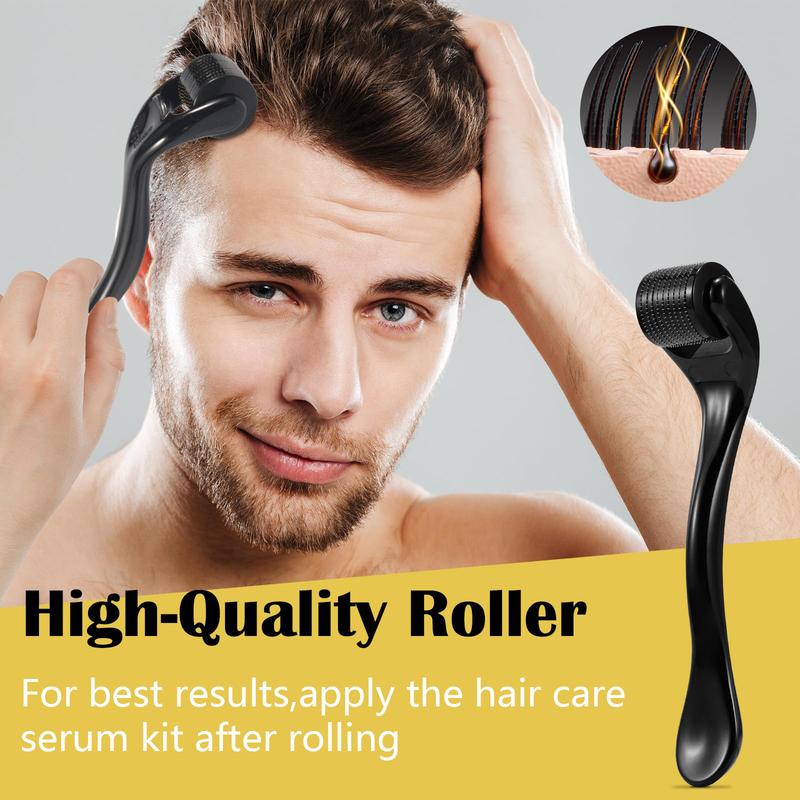 5% Minoxidil Hair Serum for Men and Women, Hair Care Serum for Thicker Longer Fuller Hair, with Hair Roller Set