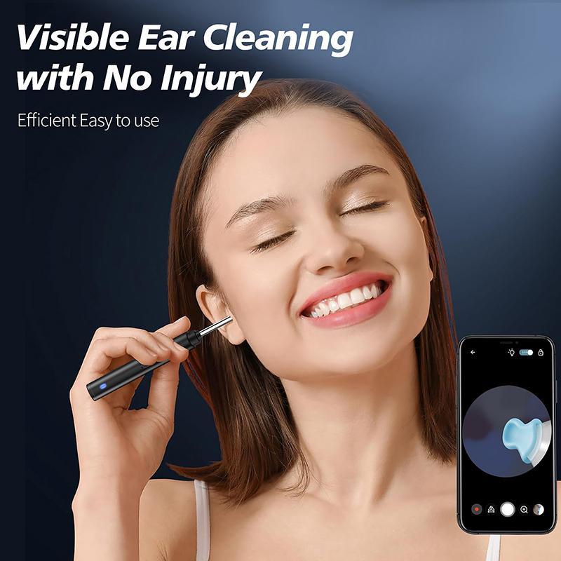 Intelligent Visual Ear Cleaner with Camera, 1 Set USB Rechargeable Earwax Removal Tool, Earwax Removal Tool Kit for Humans & Pets