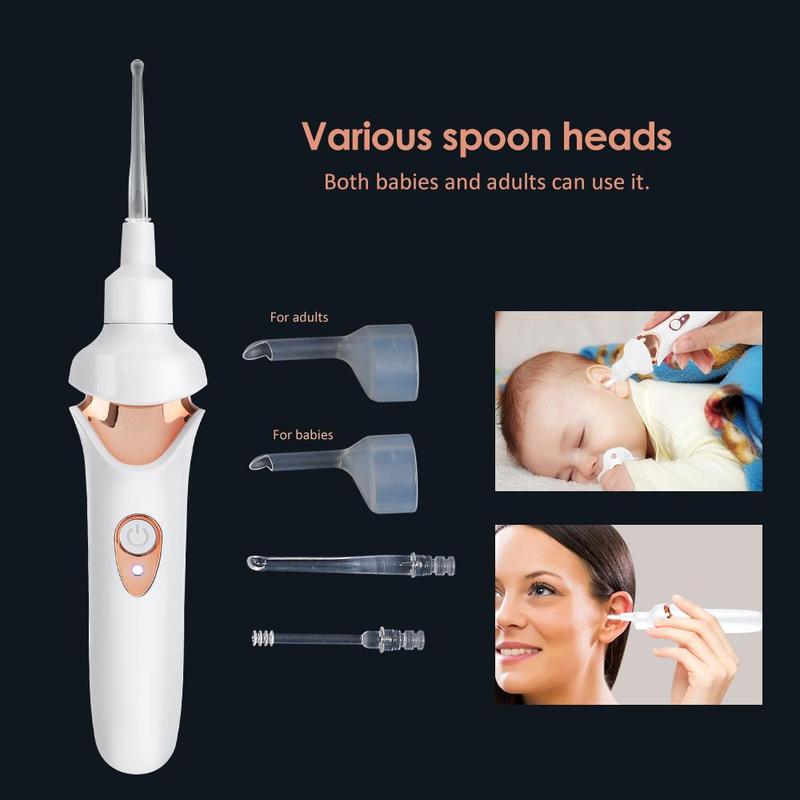 Electric Luminous Ear Cleaner, 1 Count Rechargeable Ear Wax Removal Tool with Light, Ear Cleaning Tool for Adults & Child