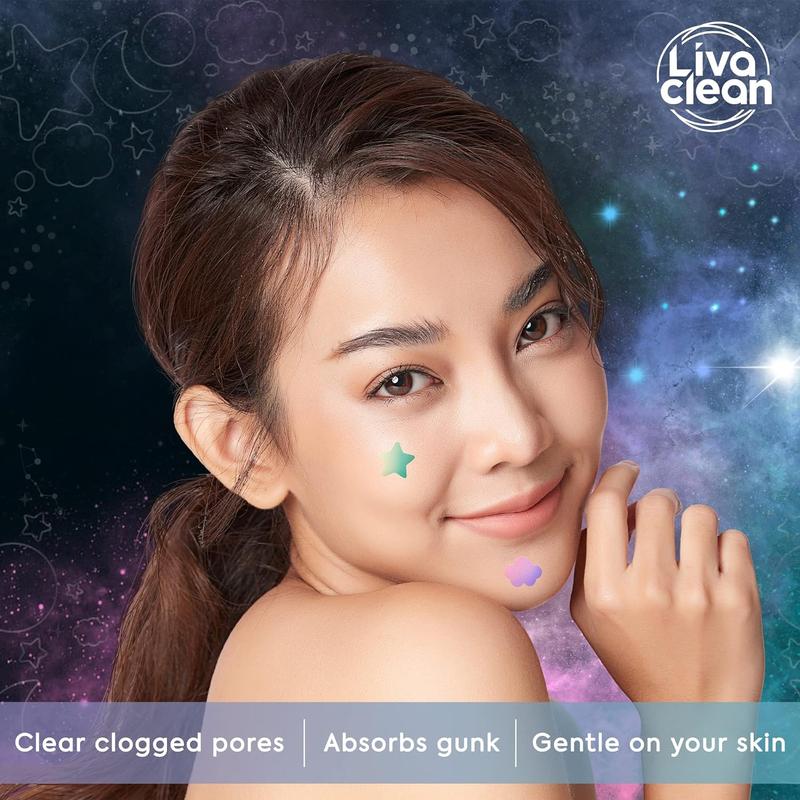 LivaClean 240 CT Holographic Cute Acne Patches - Space Edition w Salicylic Acid & Tea Tree Oil for Face Acne Patches All Skin Types Paraben Free Skincare Pimple Gentle Hydrocolloid Pore Redness Skin Repair