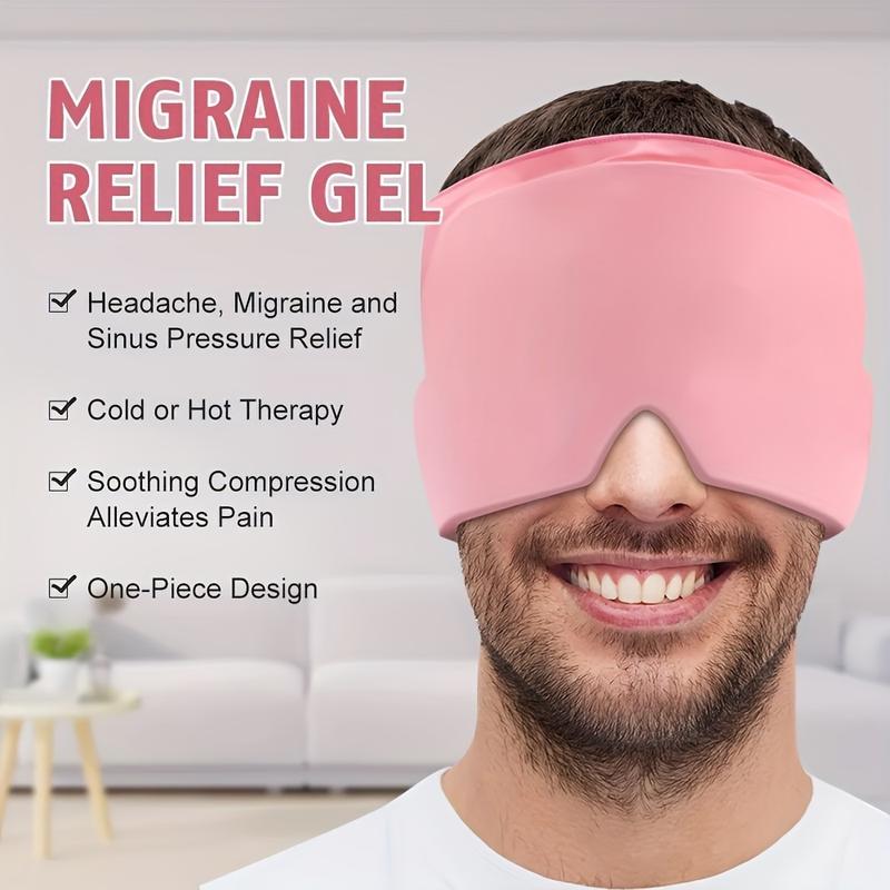 Instant Headache & Migraine Relief Gel Cap - Hot Cold Relax for Chemo, Sinus, Neck Pain & Stress Reduction