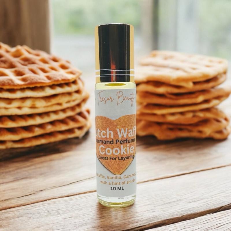 Dutch Waffle Cookie Body Oil Roll-On, Natural Gourmand Scent, 10ml, Body Care Aroma Fragrance Aroma Fragrance