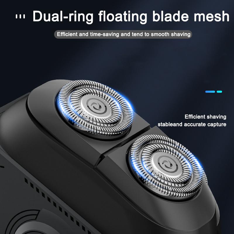 Portable Electric Shaver,Travel Men's Razor for Men, Beard shaver Traveler Mini And Portable Suitcase Design Double-Ring Magnetic Cutter ,Office,Business,Travel Gift