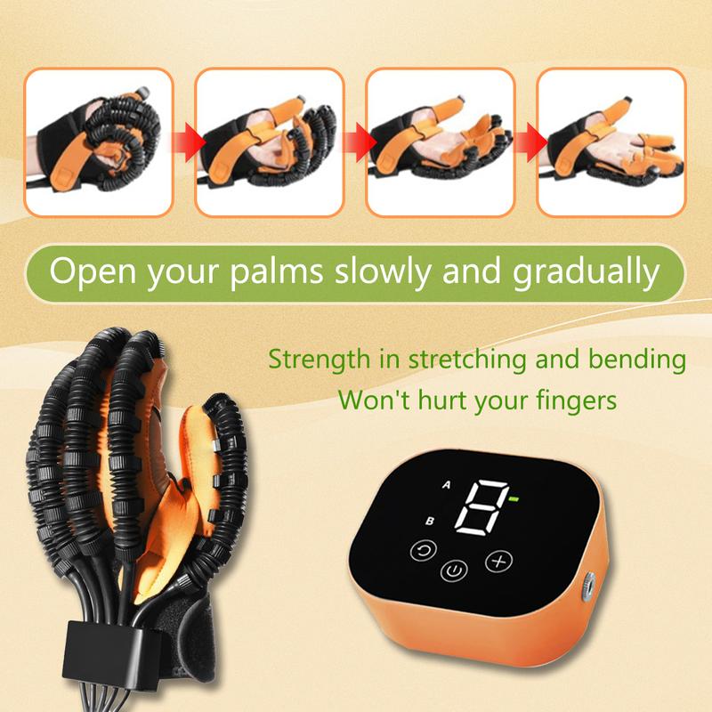 Rehabilitation Robot Gloves Upgrade Stroke Hand Therapy Equipment, Automatic Hand Trainer Gloves with 4 Workout Modes and Hand Massage