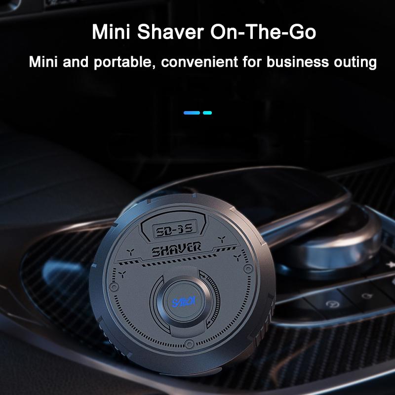 Portable Electric Shaver,Travel Men's Razor for Men, Beard shaver Traveler Mini And Portable Suitcase Design Double-Ring Magnetic Cutter ,Office,Business,Travel Gift