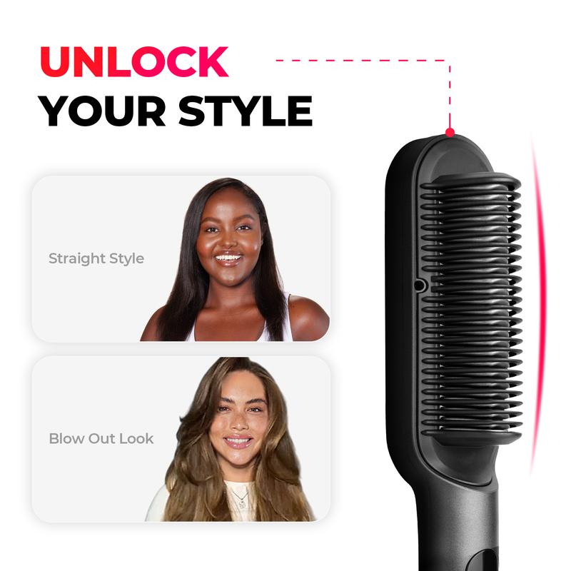 TYMO Ring Plus Ionic Hair Straightener Brush & ROVY COMPACT- Compacted Wave Curling Iron for Easy Comfort Styling hair