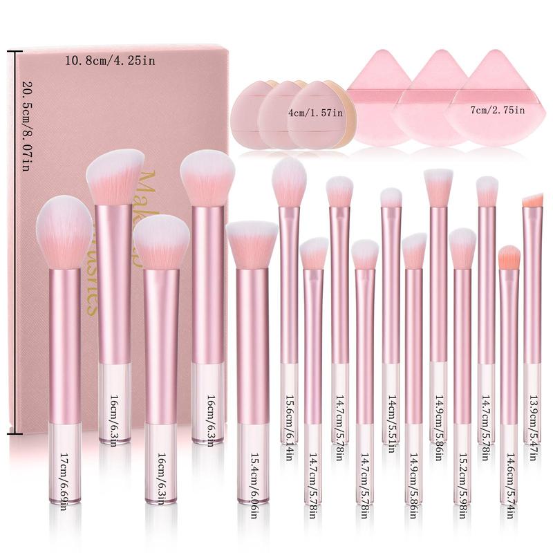 Makeup Brush & Puff Set with Storage Box, 19 22pcs set Multifunctional Makeup Brushes with Soft Bristles, Professional Makeup Tools for Women, Christmas Gift