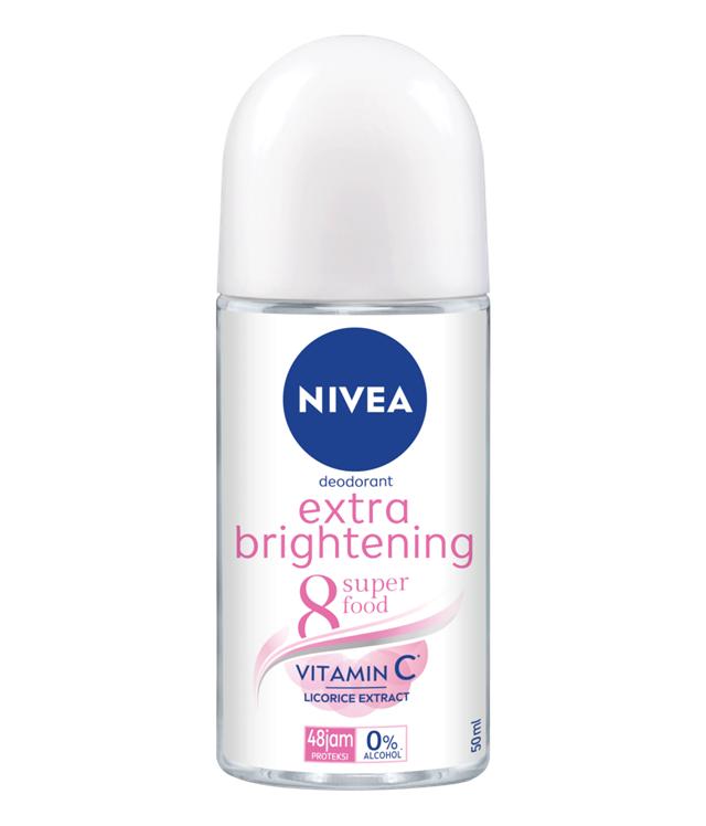 Nivea Extra-Care Powder Deodorant Roll-On 50ml with Vitamin-C Licorice Extract