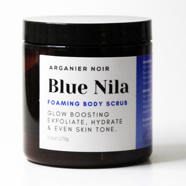 Blue Nila Scrub- Moroccan Nila scrub made with shea butter, almond oil and jojoba oil- Soften,Deep clean and Even skin tone.