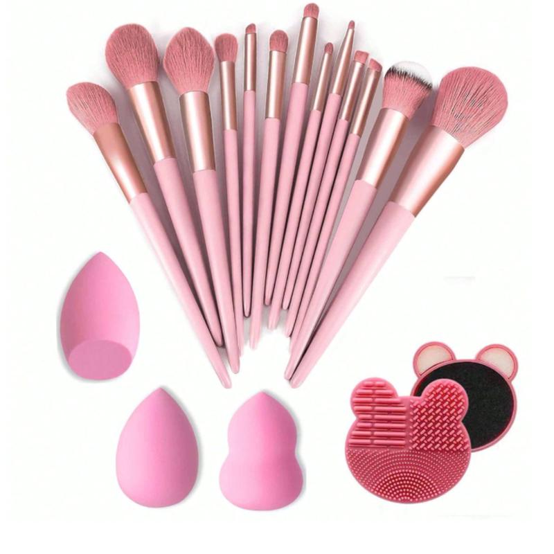 Makeup Brush 13pcs Brushes Set3pcs Cosmetic Makeup Sponge1pcs Makeup Brush Cleaning Box Beauty Tool Eyeshadow Blush Professional Brushes