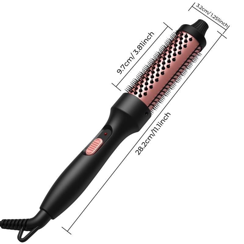 Hot Air Brush, Ceramic Ionic Curling Brush, Fast Heating Ceramic Volumizing Brush for Women & Men, Professional Hair Styling Tool for Home & Salon Use