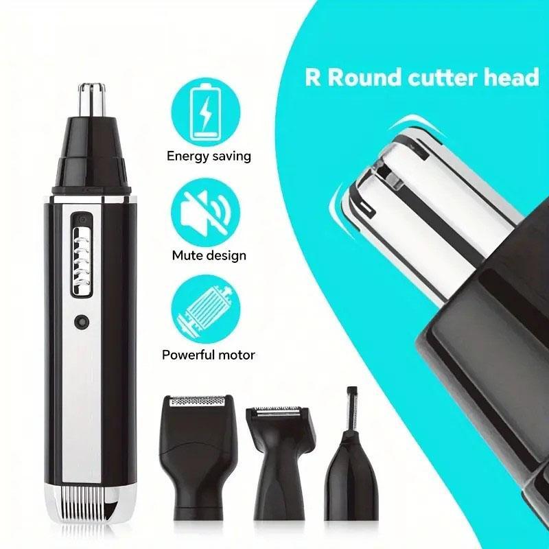 4 in 1 Grooming Kit, 1 Box USB Rechargeable Shaver & Nose Trimmer & Hair Trimmer & Eyebrow Trimmer, Shaver Trimmer, Professional Hair Trimmer for Men