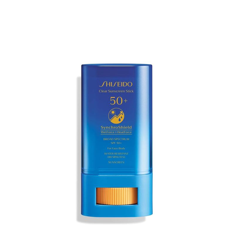 Shiseido Clear Sunscreen Stick SPF 50+ - Uv -Invisible Broad-Spectrum Facial Sunscreen - Wear Under & Over Makeup  Skincare- Skin Repair Comfort