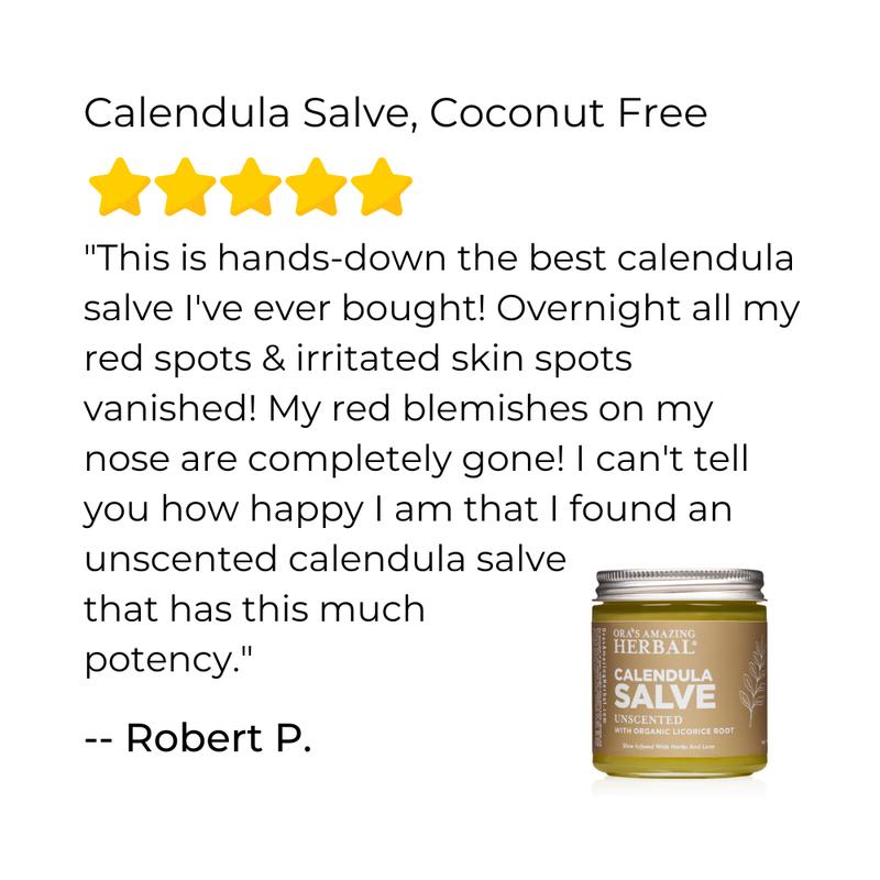 Calendula Salve, Unscented, Coconut Free Salve