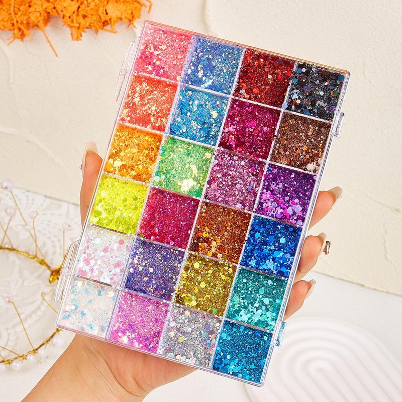 24 Color Body Makeup Glitter Gel, Long Lasting Shimmering Body Glitter Gel, Sparkling Makeup Products for Festival, Party, Cosmetic Gift for Girls & Women