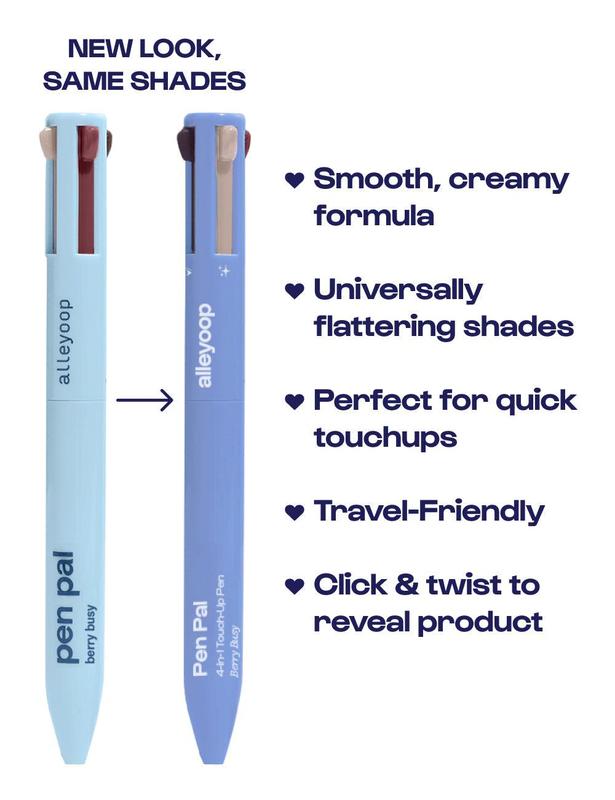 Pen Pal 4-in-1 Makeup Touchup Click Pen - Eyeliner, Lip Liner, Brow Pencil, & Highlighter. Clean Beauty, Vegan, Travel-Friendly, Easy to Use