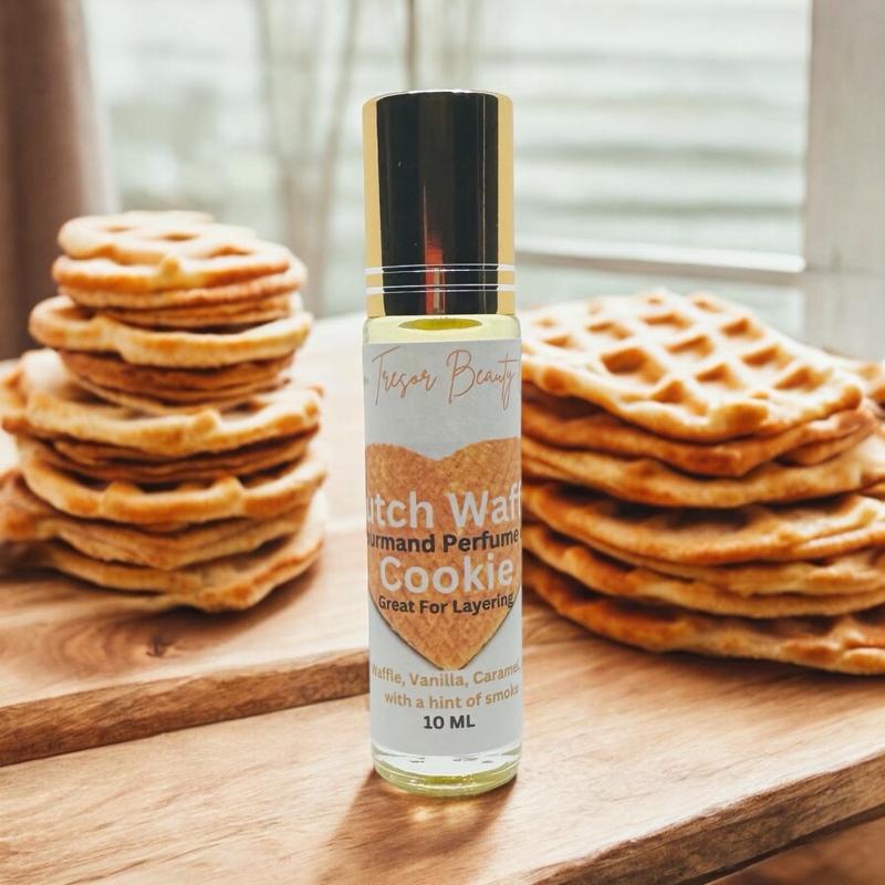 Dutch Waffle Cookie Body Oil Roll-On, Natural Gourmand Scent, 10ml, Body Care Aroma Fragrance Aroma Fragrance