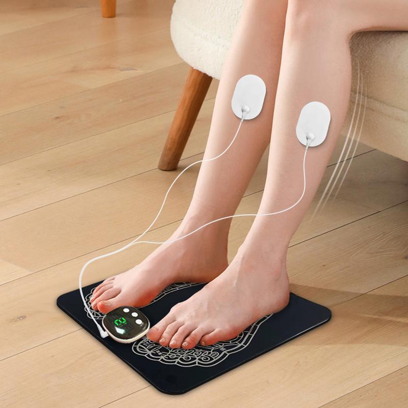 EMS Foot Massager Mat -Foot Massager Pad for with 8 Modes, 19 Levels without Remote and Use off Socks Electrical Comfort