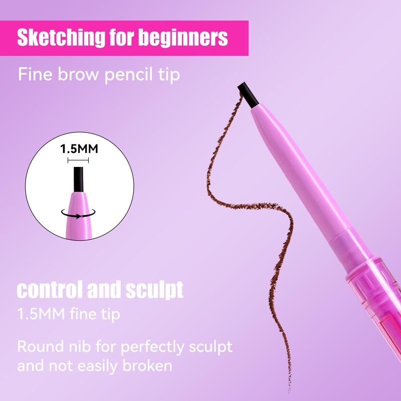 Waterproof Eyebrow Pencil with Brush, 1 Count Long Lasting Eyebrow Pencil, Eye Brow Makeup Tool, Makeup Accessories for Women