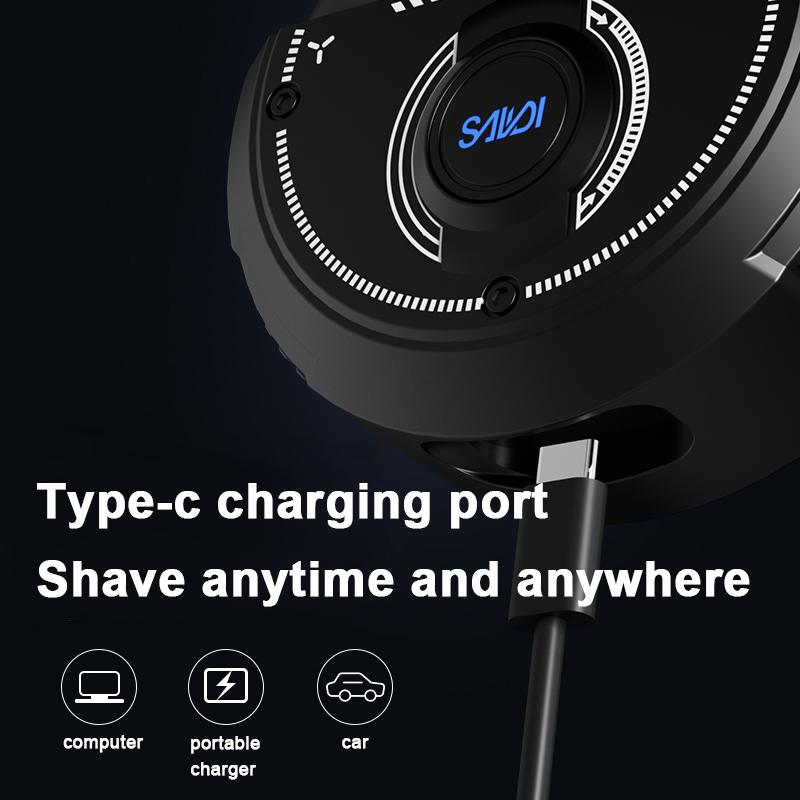 Portable Electric Shaver,Travel Men's Razor for Men, Beard shaver Traveler Mini And Portable Suitcase Design Double-Ring Magnetic Cutter ,Office,Business,Travel Gift