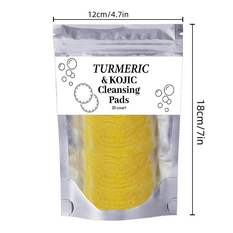 Christmas Turmeric Kojic Acid Cleansing Pads Set, Moisturizing Daily Skin Cleansing Pads, Exfoliating Pads, Facial Pore Deep Cleanser, Comfort Skin Care Products