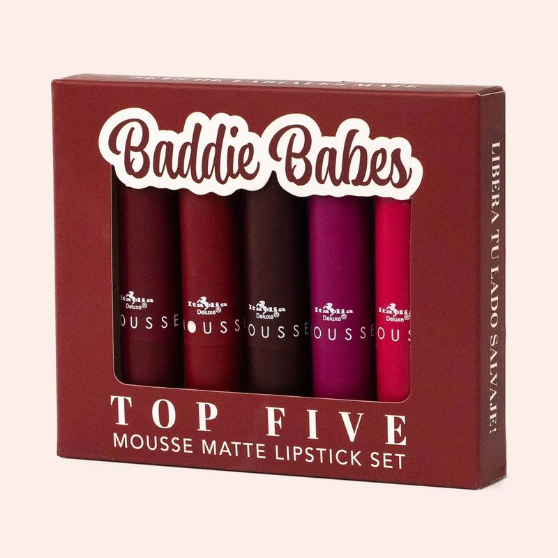 Baddie Babes Mousse Matte Lipstick Five Piece Set -Italia Deluxe