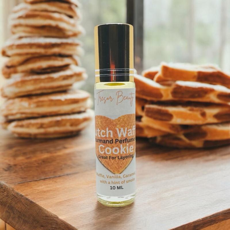 Dutch Waffle Cookie Body Oil Roll-On, Natural Gourmand Scent, 10ml, Body Care Aroma Fragrance Aroma Fragrance