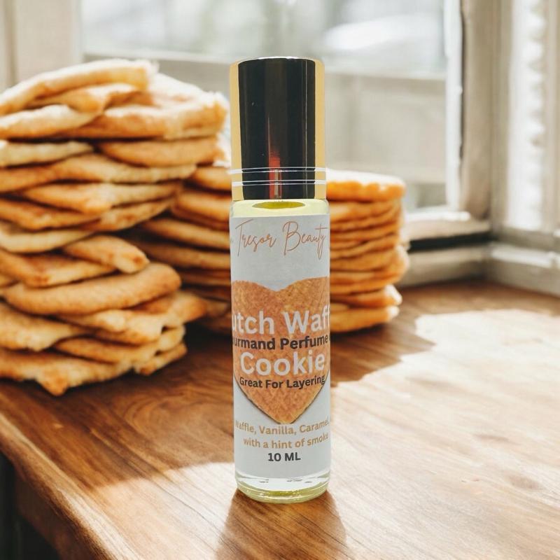 Dutch Waffle Cookie Body Oil Roll-On, Natural Gourmand Scent, 10ml, Body Care Aroma Fragrance Aroma Fragrance