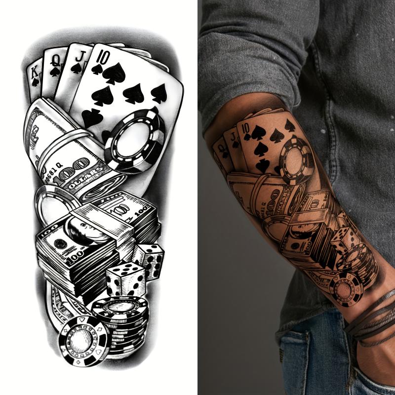 Realistic Chicano & Guadalupe Gangster Temporary Tattoos - Waterproof, Long-Lasting Fake Tattoo Stickers for Men & Women, Perfect for Day of the Dead Fashion personality tattoo stickers