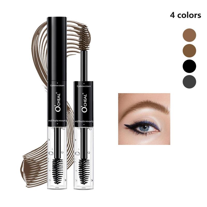 Double-ended Eyebrow Dyeing Paste Set, 4 Counts set Long Lasting Eyebrow Styling Liquid, Professional Eye Brow Makeup Tool for Women