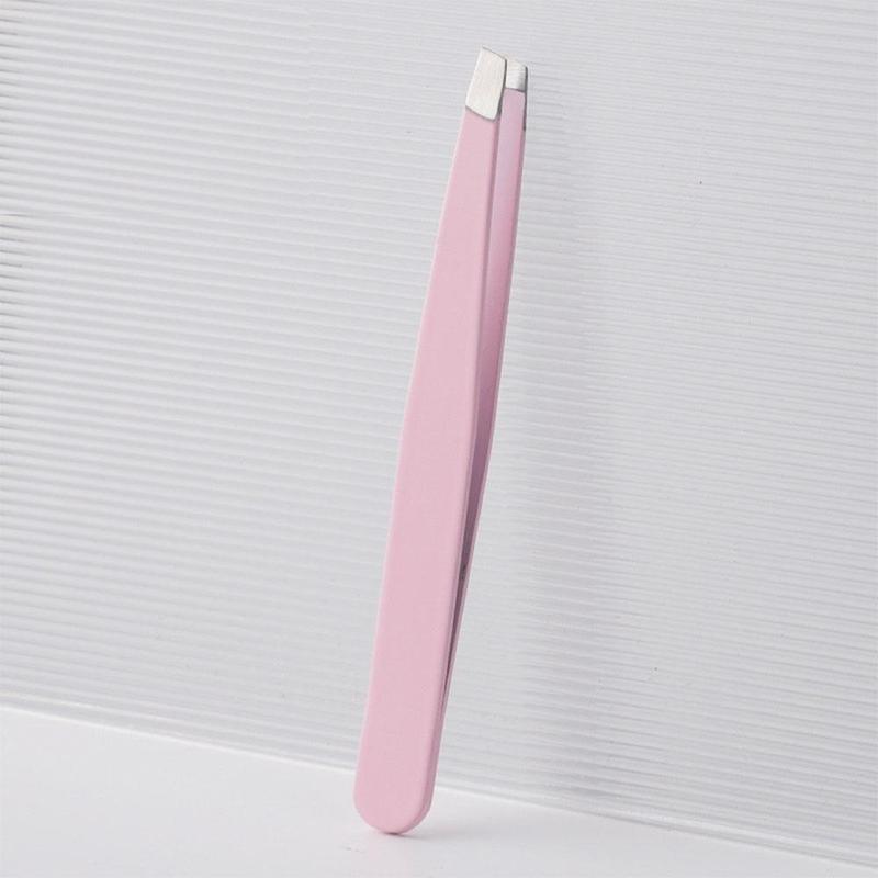 Stainless Steel Eyebrow Tweezer, Slant Tweezer with Sharp Tip, Hair Removal Tweezer Hair Plucking Tool for Men & Women