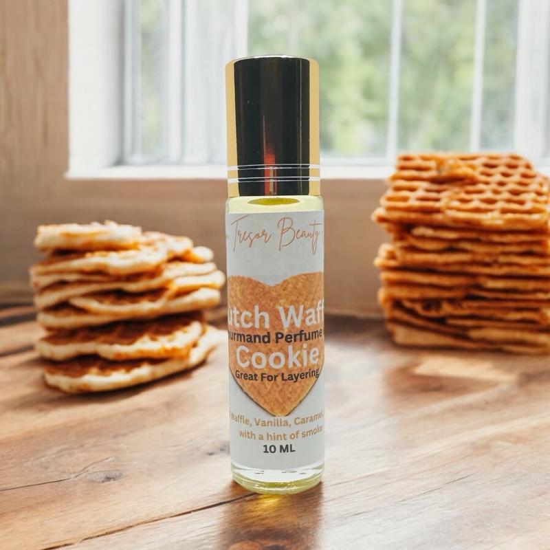 Dutch Waffle Cookie Body Oil Roll-On, Natural Gourmand Scent, 10ml, Body Care Aroma Fragrance Aroma Fragrance