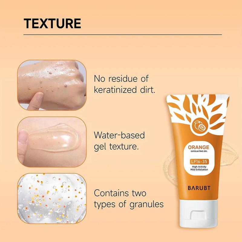 +5Get 2Pcs Orange Exfoliating Gel Scrub Face Body Skin, Facial Exfoliator 50g Skincare