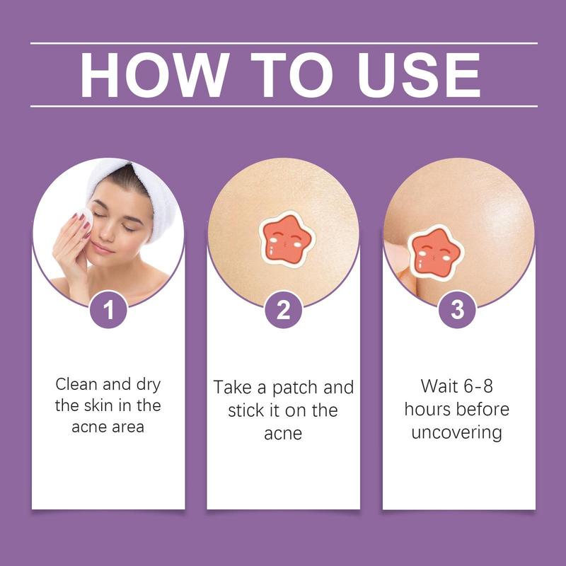 Cute Star Shaped Acne Patch, 260pcs box Hydrocolloid Acne Covering Sticker, Facial Skin Care Product for Women & Men