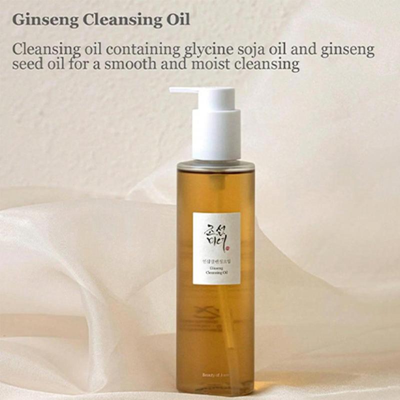 [Beauty of Joseon] Ginseng Cleansing Oil 210ml, Deep Cleansing, Moisturizing Cleansing Oil, One Step All at Once Cleansing Oil, Plant-derived Cleanser, Micellar Cleansing, Soy Bean Oill, No Heavy and Greasy, Korean Skincare, Viral Cleanser