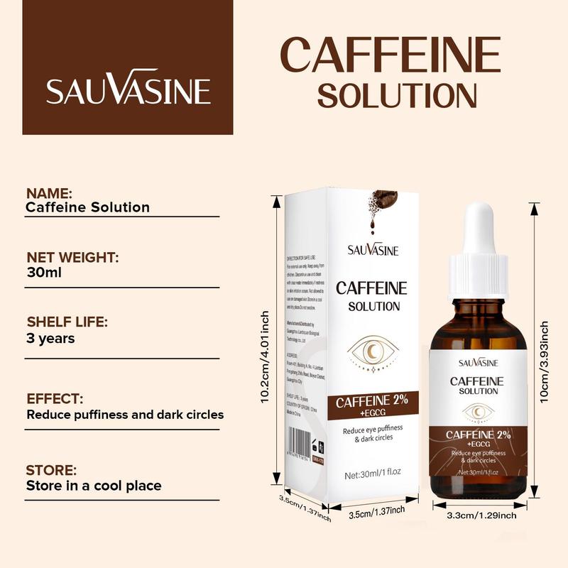 Caffeine Eye Serum & Eye Cream, 2 Counts set Moisturizing and Firming Eye Care Product for Soothing Dry Skin, Eye Care Product for Women & Men