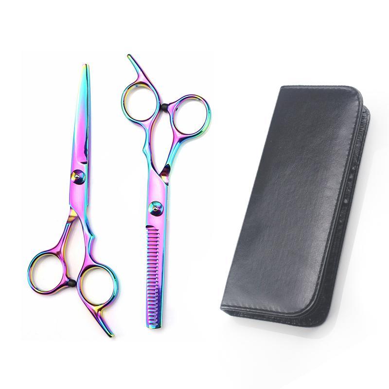 Professional Hair Cutting Scissors, 2 Counts set Stainless Steel Long Hair Bangs Hair Scissors, Hair Care & Styling Scissors for Home & Barber