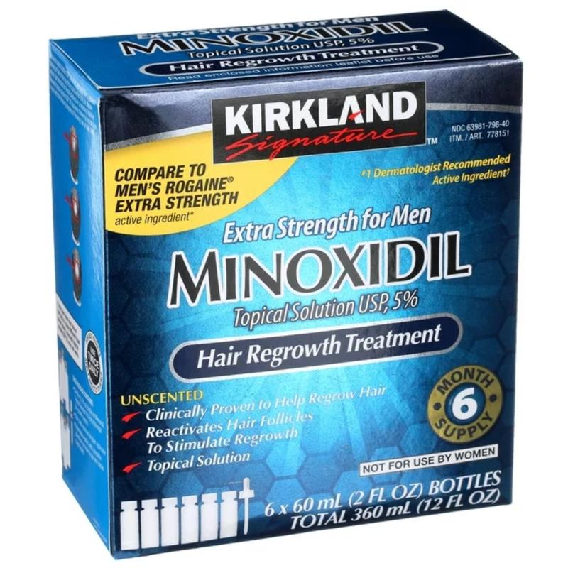 Kirkland Minoxidil 5% Extra Strength 1, 6, 12 Months Supply Men Hair Regrowth Hair Care Comfort