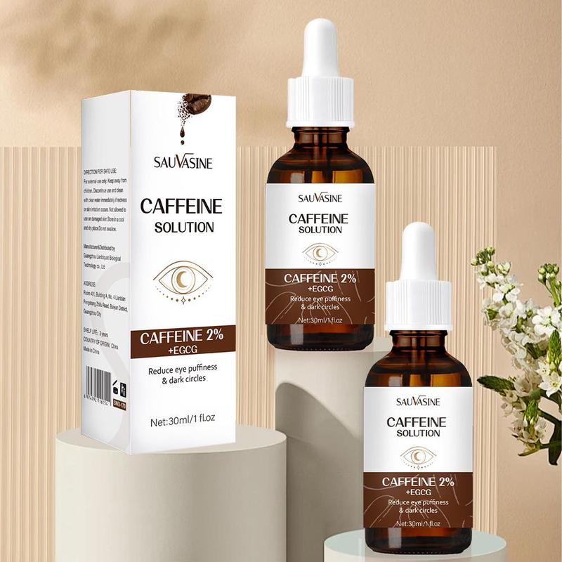 Caffeine Eye Serum & Eye Cream, 2 Counts set Moisturizing and Firming Eye Care Product for Soothing Dry Skin, Eye Care Product for Women & Men