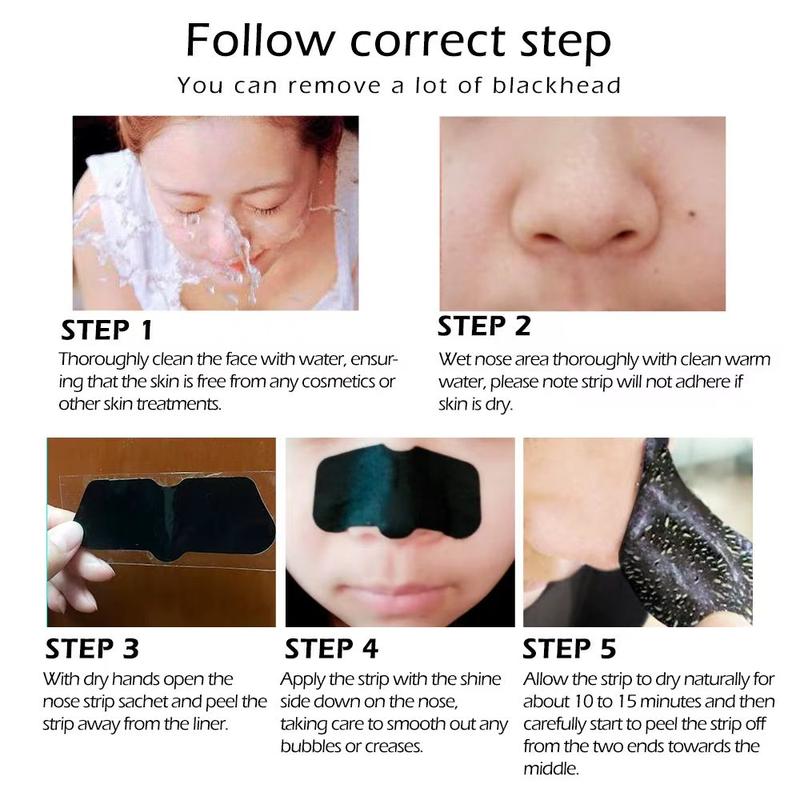 LANBENA Charcoal Nose Strips, Charcoal Blackhead Remover Pore Strip Skincare Comfort