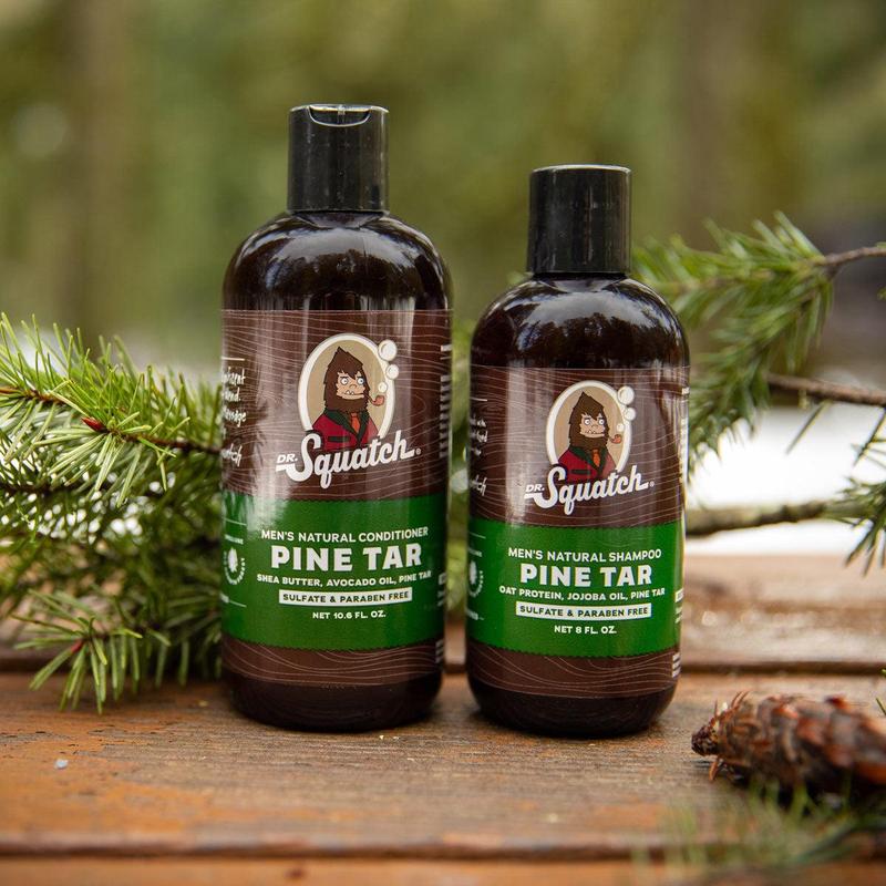 Dr. Squatch - Pine Tar Hair Care Kit - Shampoo and Conditioner For Men