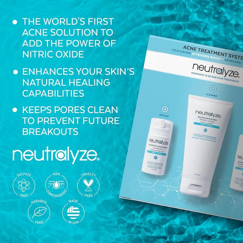 Neutralyze Moderate To Severe Acne Kit 2.0 - Maximum Strength Acne Kit, 2% Salicylic Acid, Mandelic Acid & Nitrogen Boost Skincare Technology