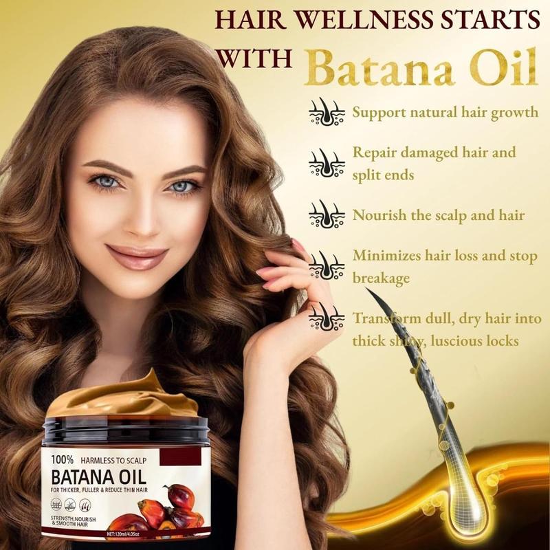 Batana Oil for Hair Growth, Batana Oil Organic Raw, 100% Unrefined Batana Oil 4 Oz, Revitalized Hair Growth & Strength, Batana Conditioner for Men and Women Haircare Comfort Moisturize Castor Oil