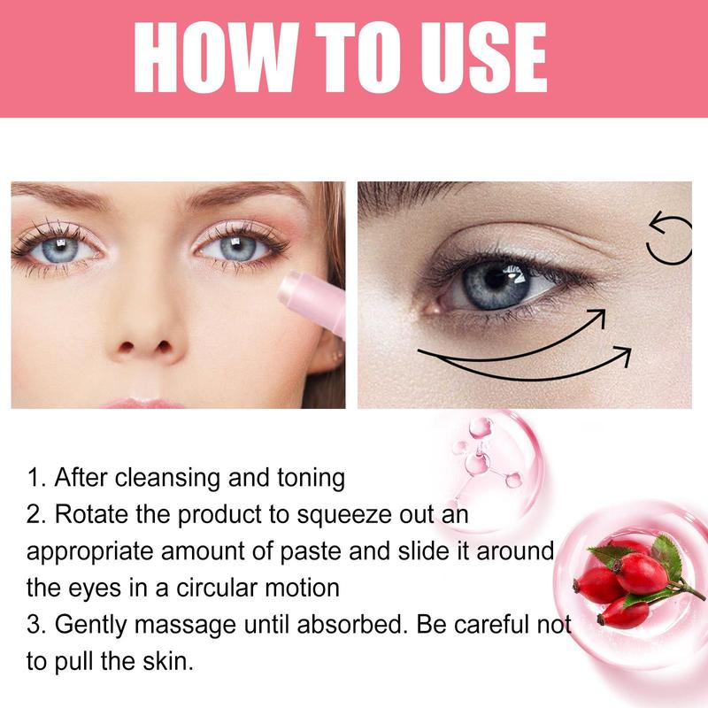 De-puffing & Hydrating Rosehip Eye Balm, 2 Counts set Tightening and Lifting Eye Care Cream, Eye Care Product for Women & Men, Christmas Gift