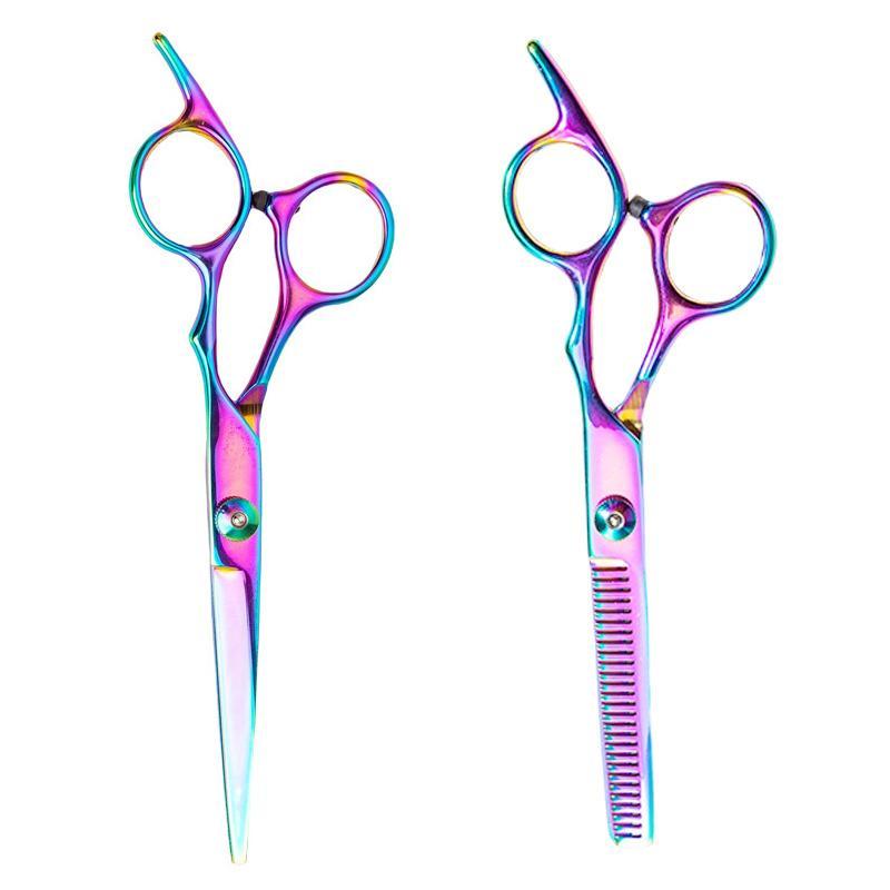 Professional Hair Cutting Scissors, 2 Counts set Stainless Steel Long Hair Bangs Hair Scissors, Hair Care & Styling Scissors for Home & Barber