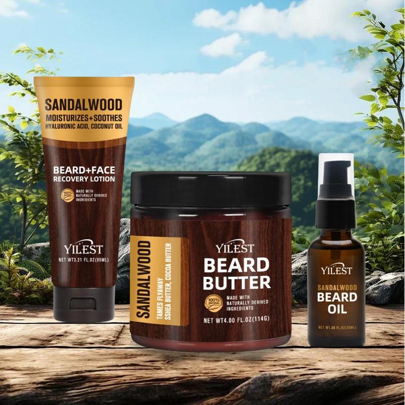 Every Man Jack Beard Oil & Beard Butter Bundle - Sandalwood Fragrance - Rejuvenates, Hydrates & Styles Dry Beards - Naturally Derived with Cocoa Butter and Shea Butter